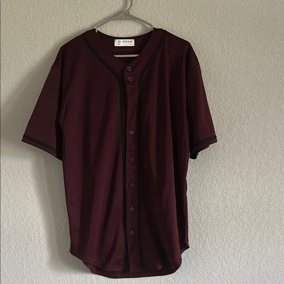 Plum Purple Men's Athletic Jersey Shirt - Picture 1 of 7